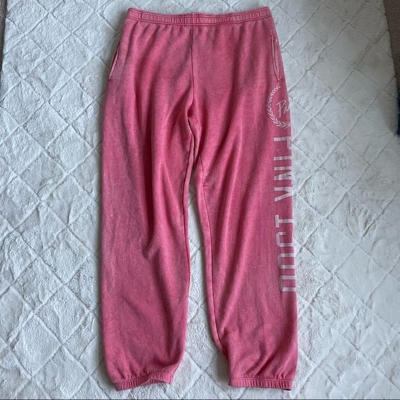Victoria's Secret PINK | Distressed Coral Logo Print Joggers | Size Large - Picture 3 of 14